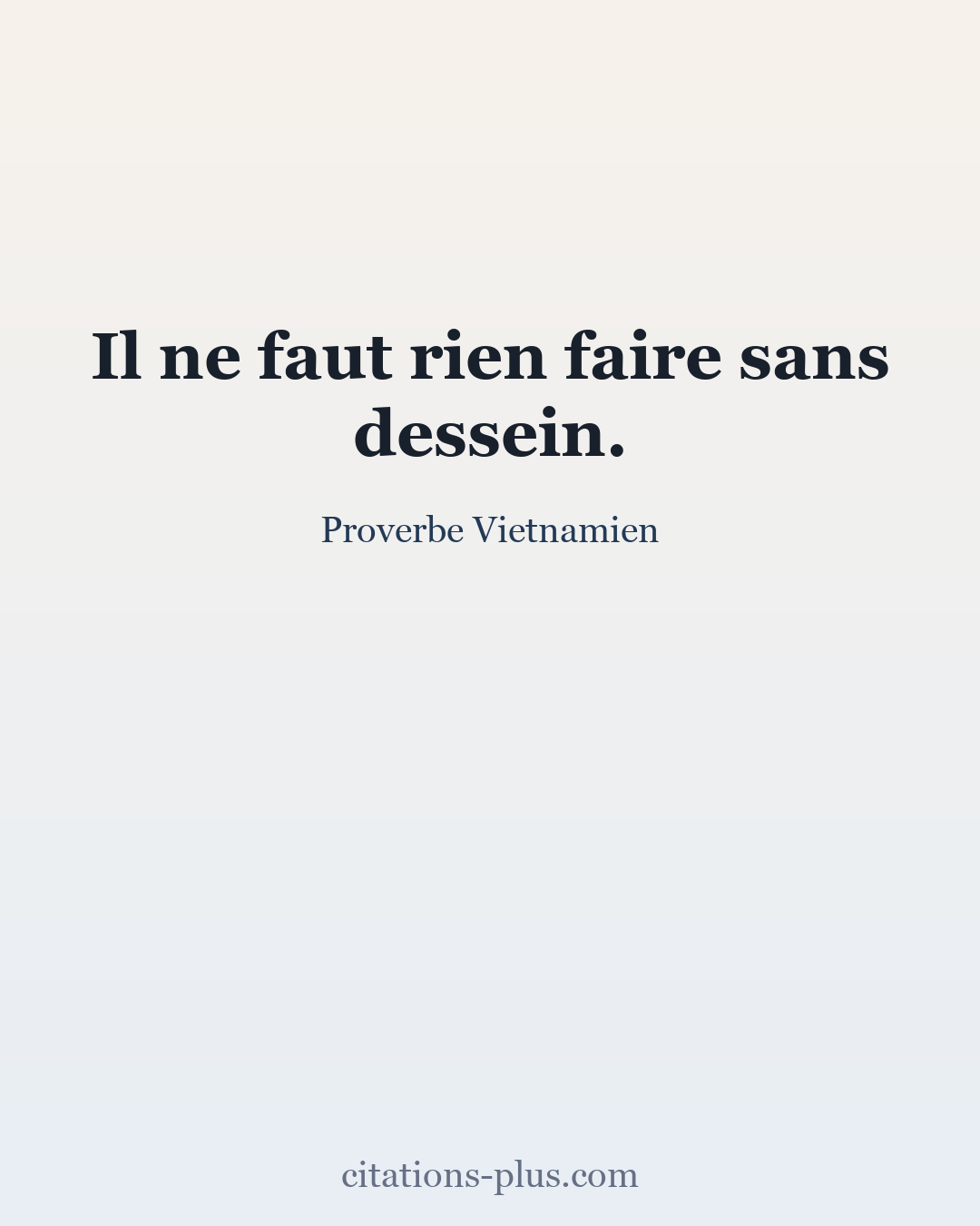 Carte Premium clair — Proverbe Vietnamien