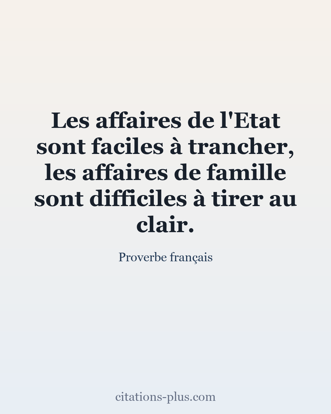 Carte Premium clair — Proverbe français