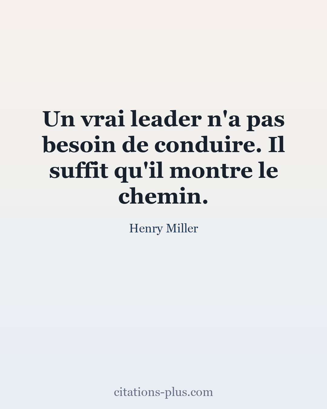 Carte Premium clair — Henry Miller