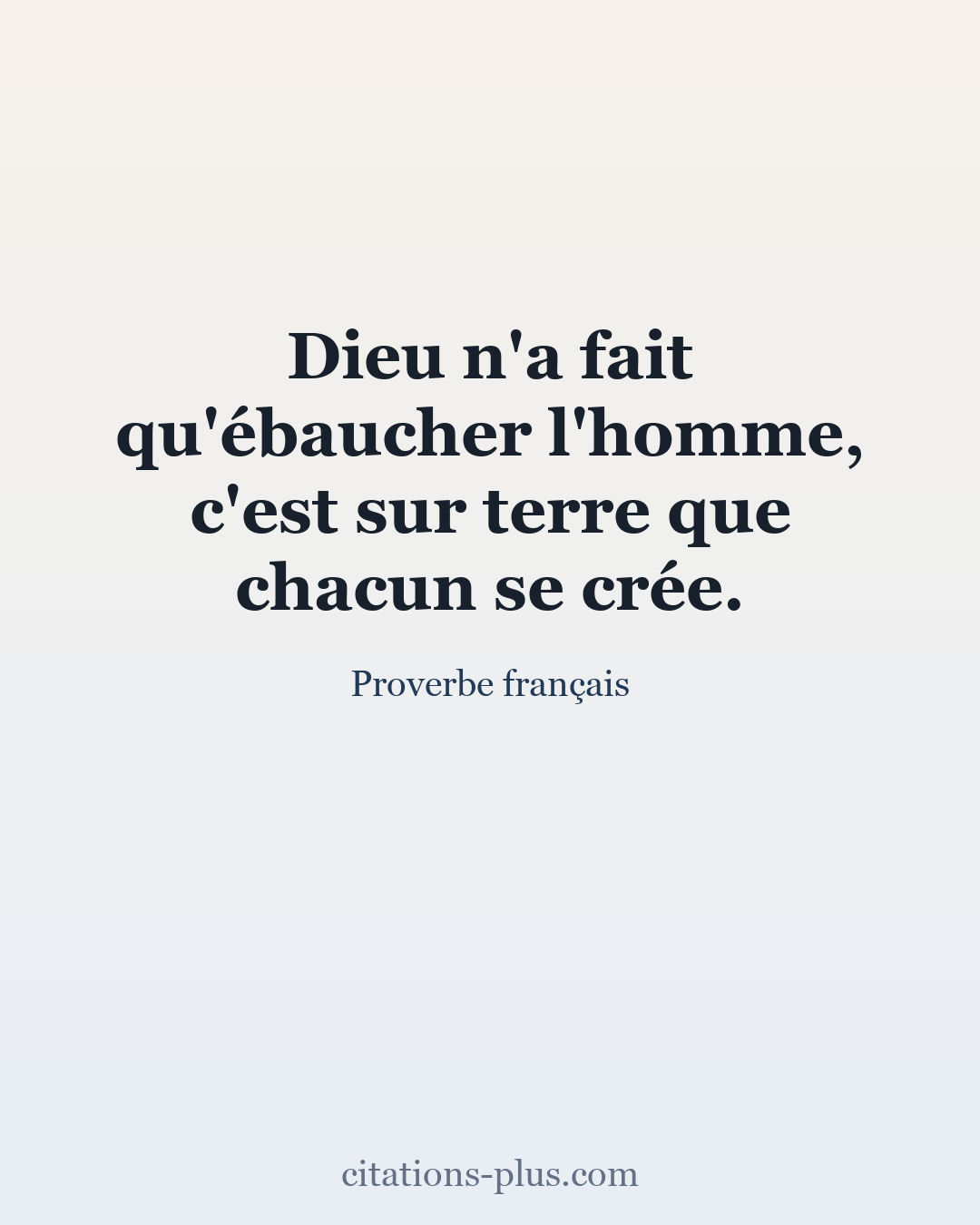 Carte Premium clair — Proverbe français