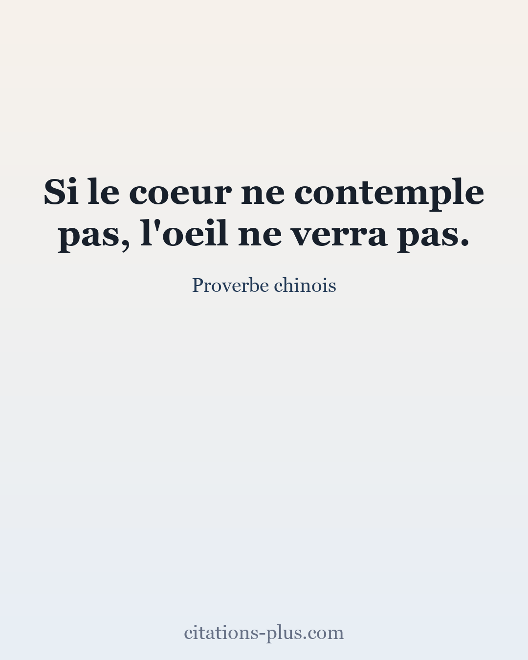 Carte Premium clair — Proverbe chinois