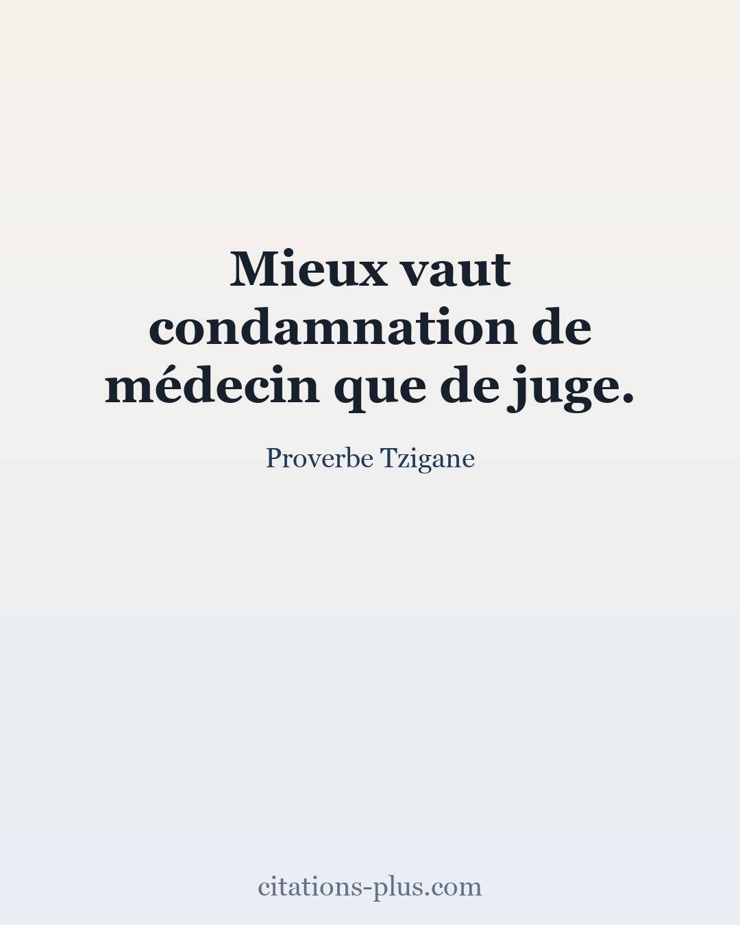 Carte Premium clair — Proverbe Tzigane