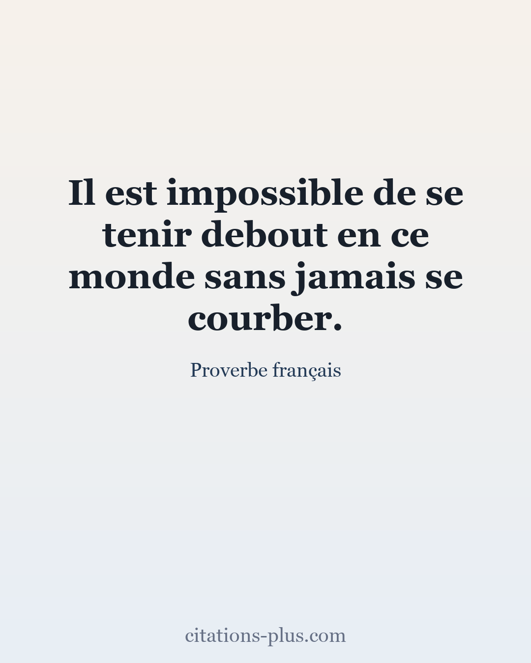 Carte Premium clair — Proverbe français