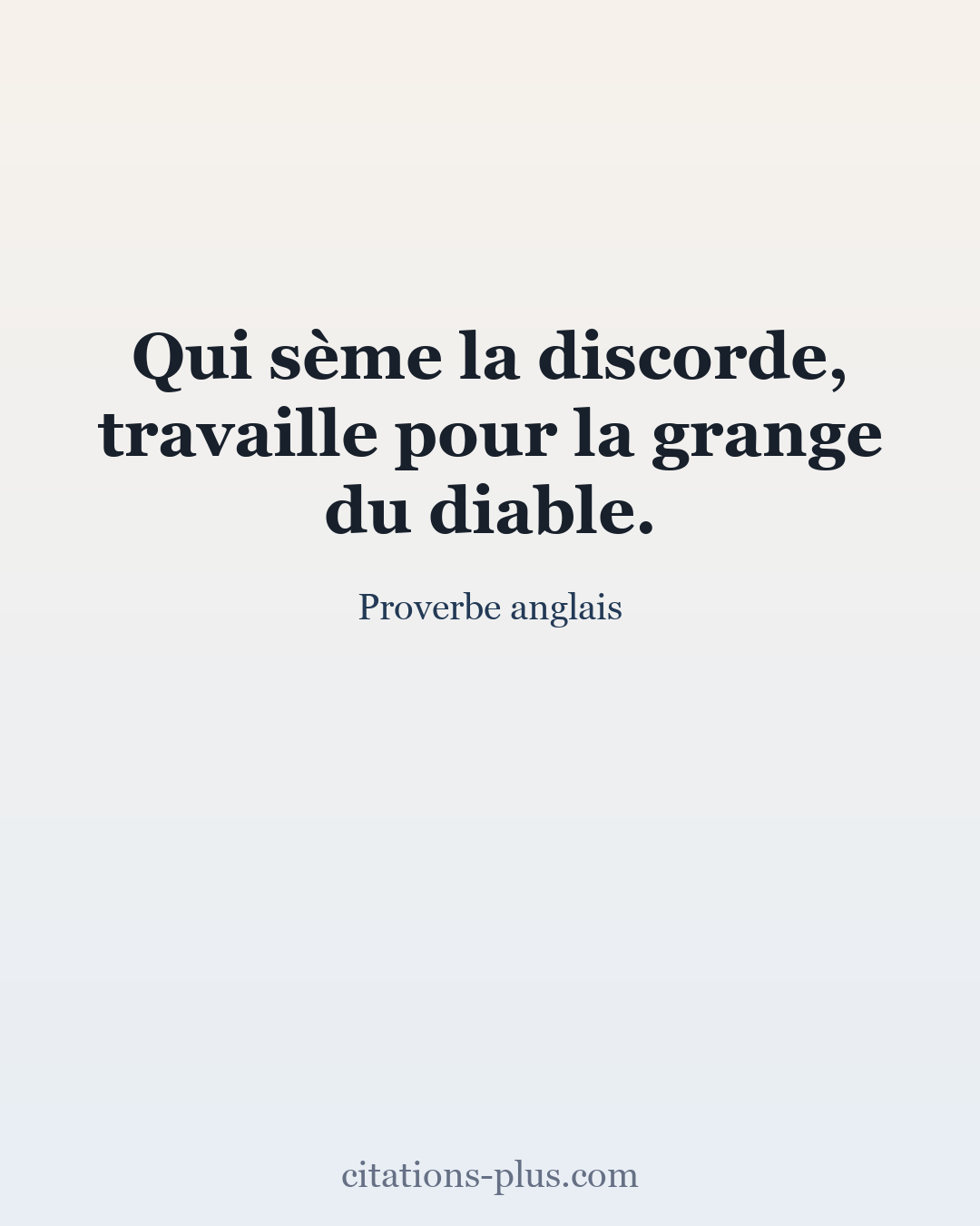 Carte Premium clair — Proverbe anglais