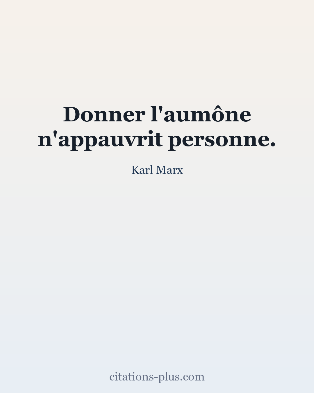 Carte Premium clair — Karl Marx
