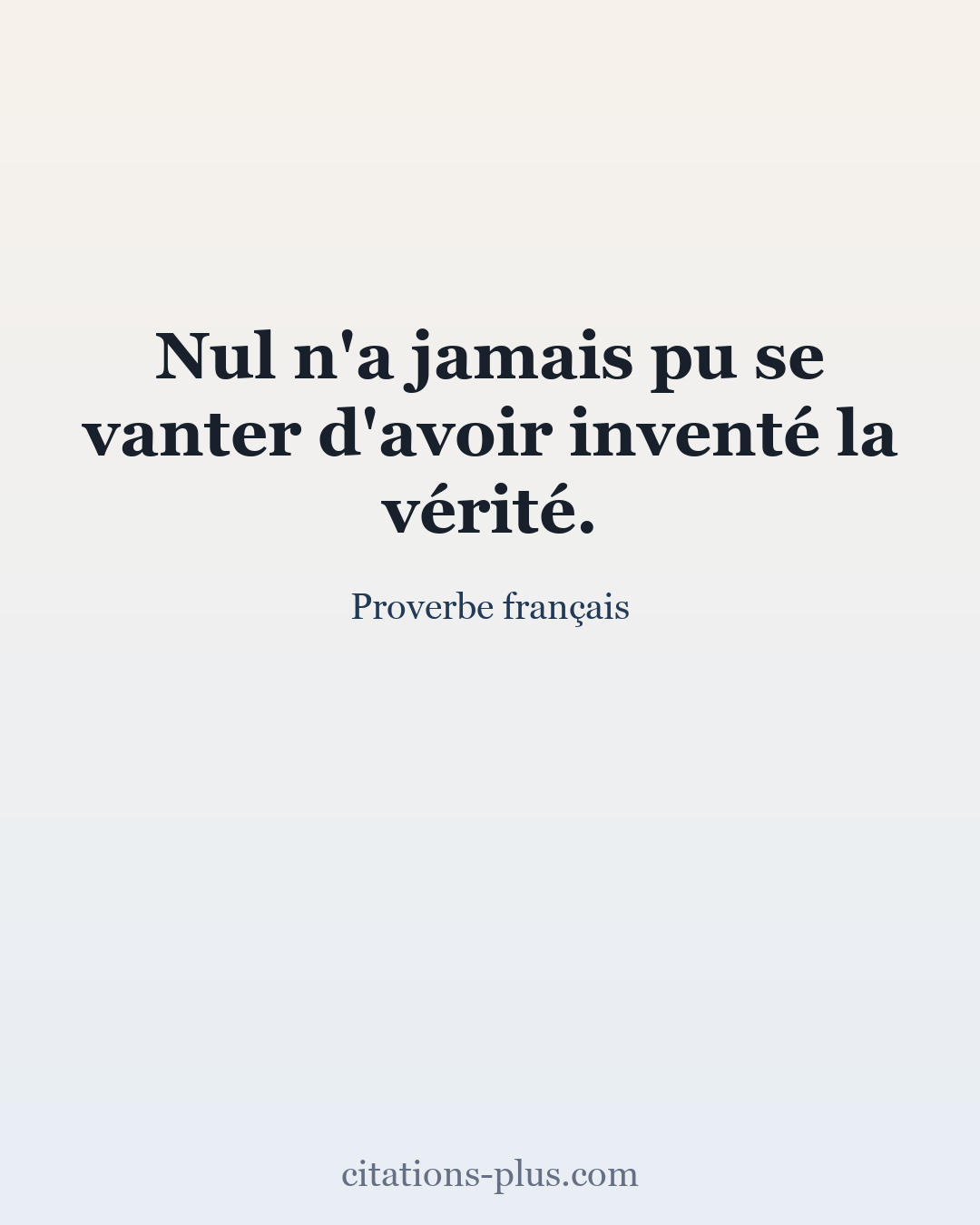 Carte Premium clair — Proverbe français