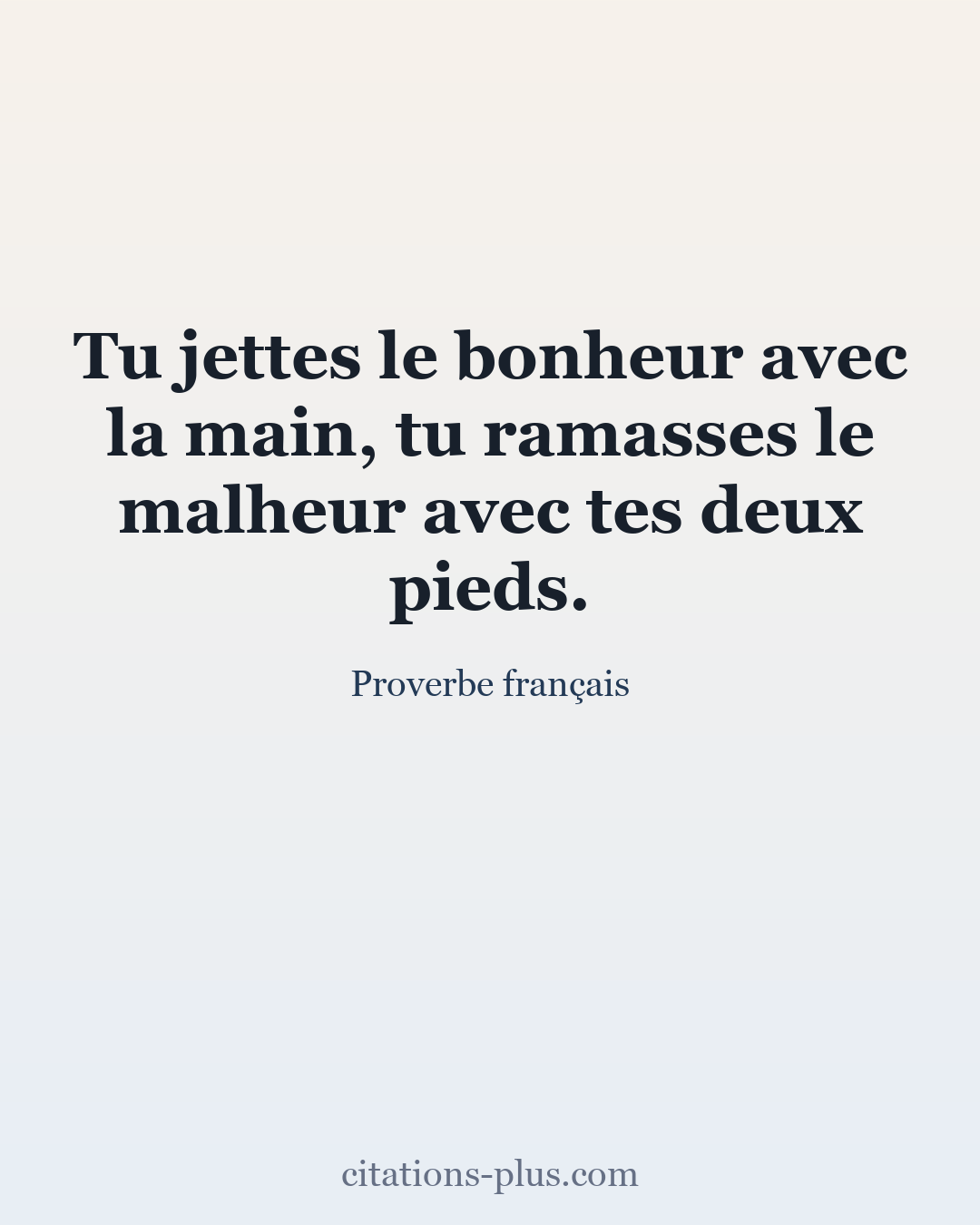 Carte Premium clair — Proverbe français