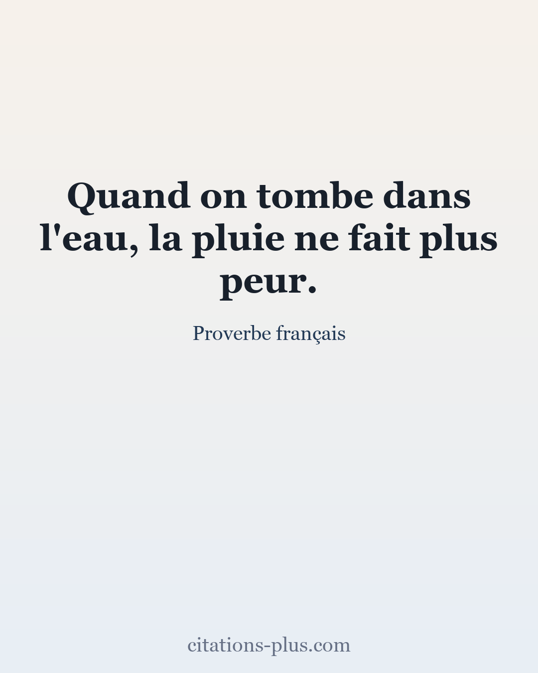 Carte Premium clair — Proverbe français