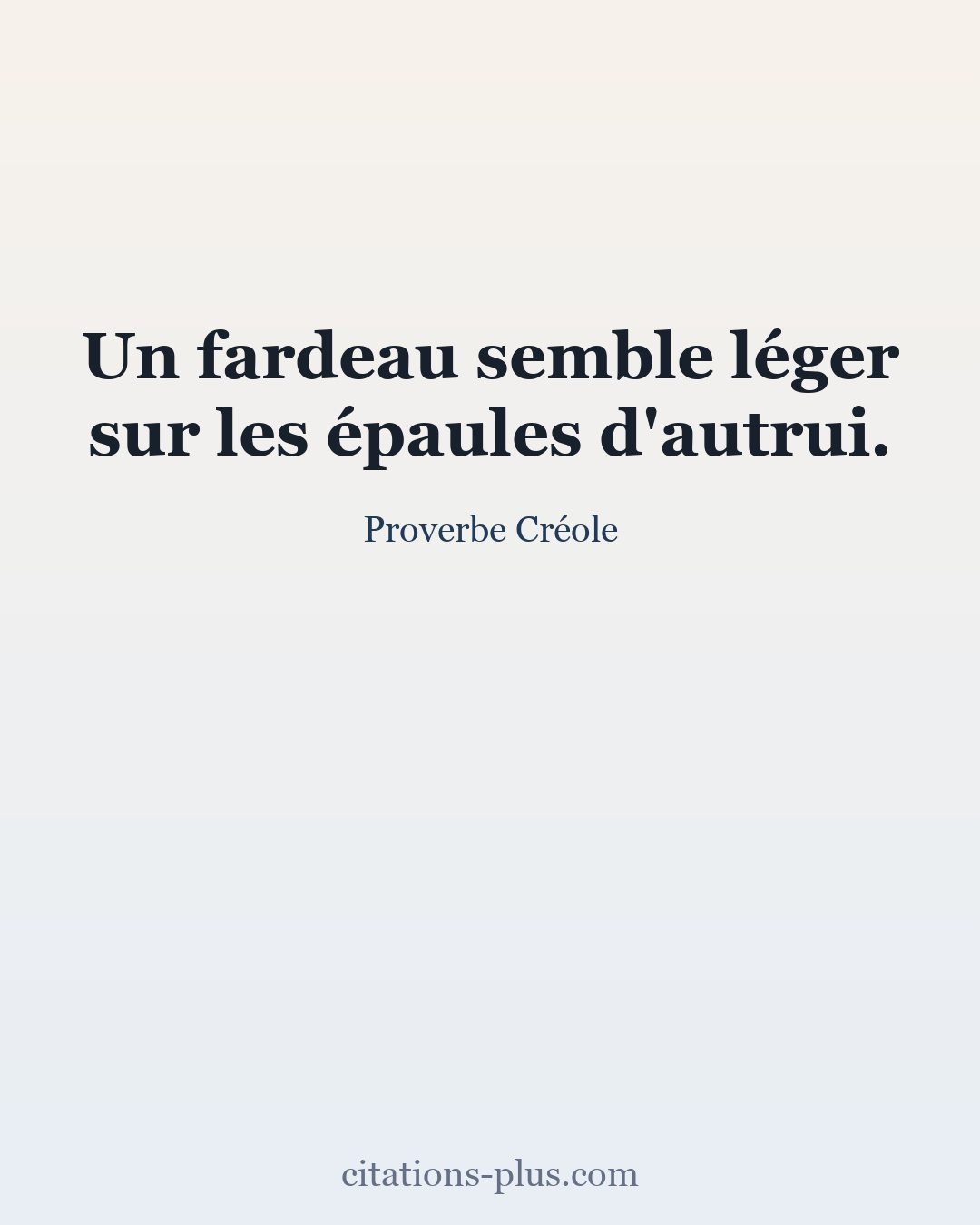 Carte Premium clair — Proverbe Créole