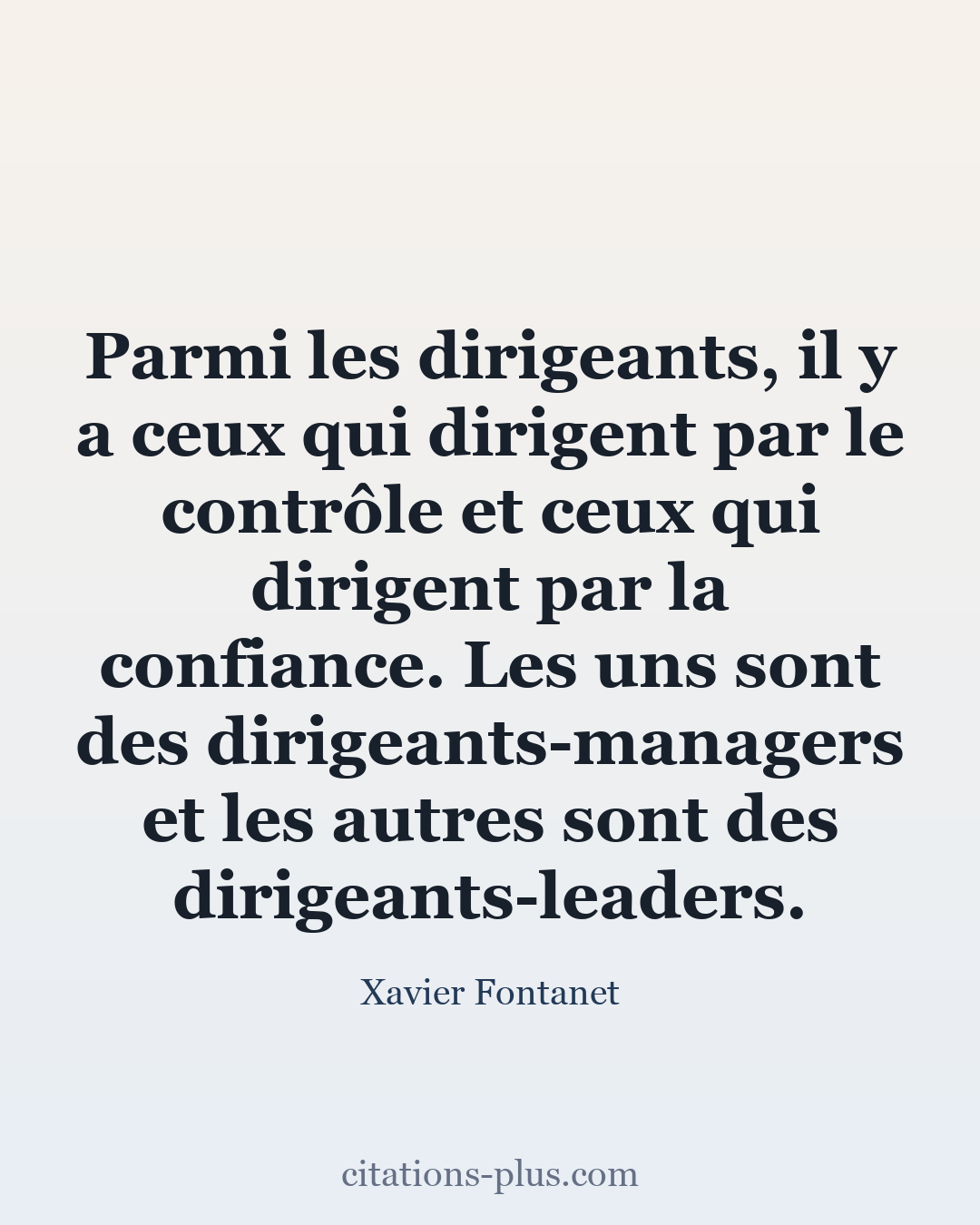 Carte Premium clair — Xavier Fontanet