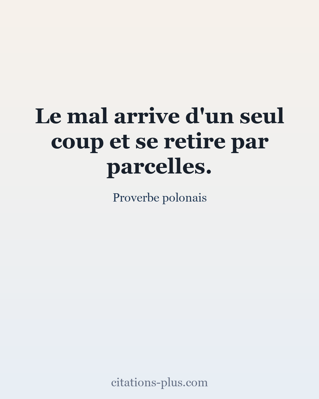 Carte Premium clair — Proverbe polonais