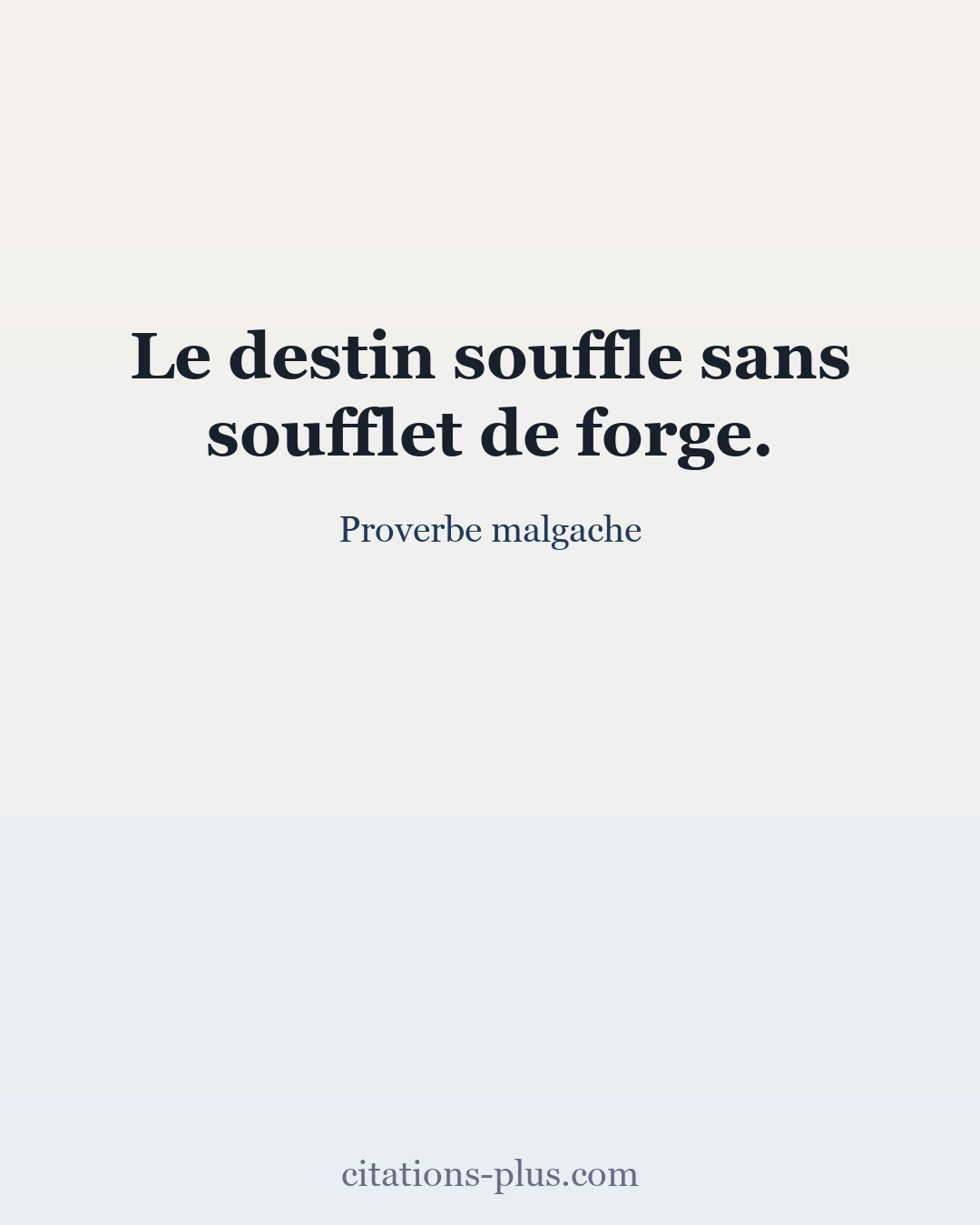 Carte Premium clair — Proverbe malgache