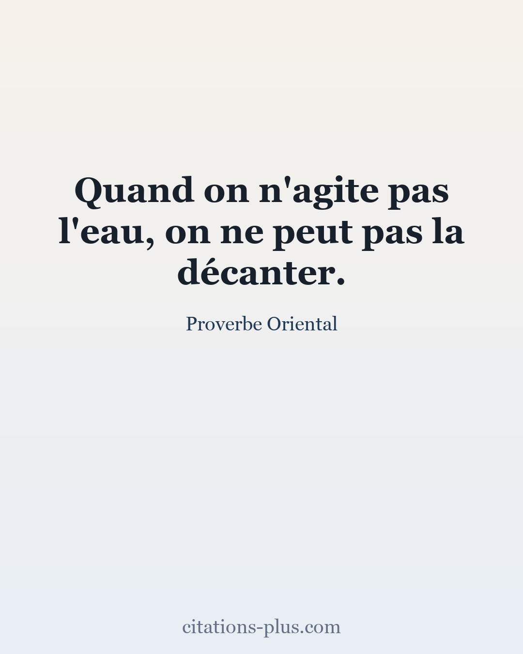 Carte Premium clair — Proverbes orientaux