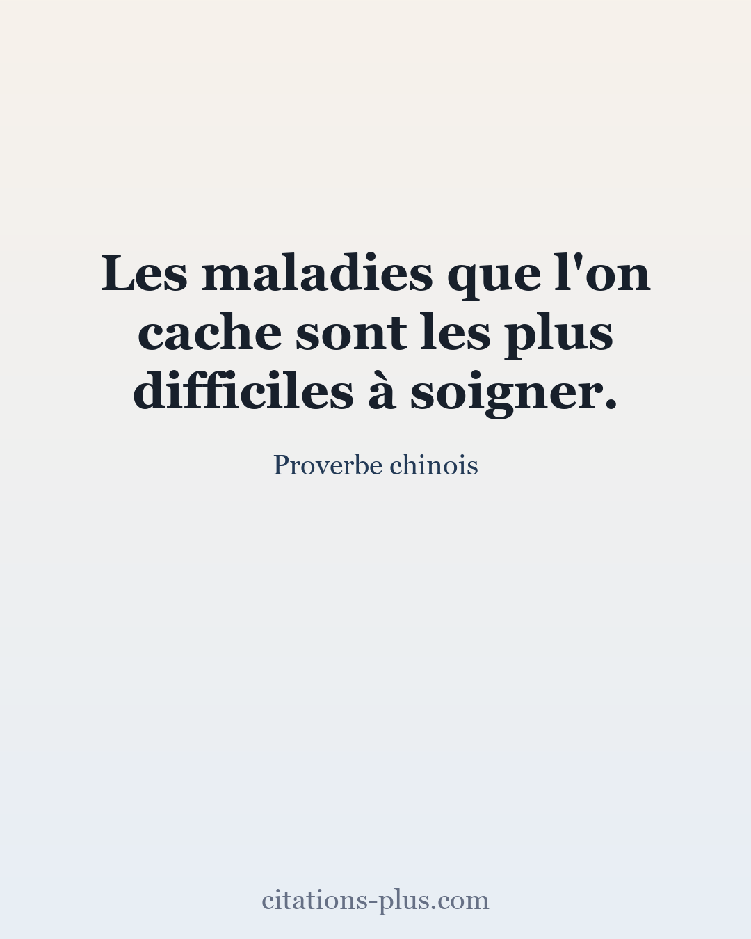 Carte Premium clair — Proverbe chinois