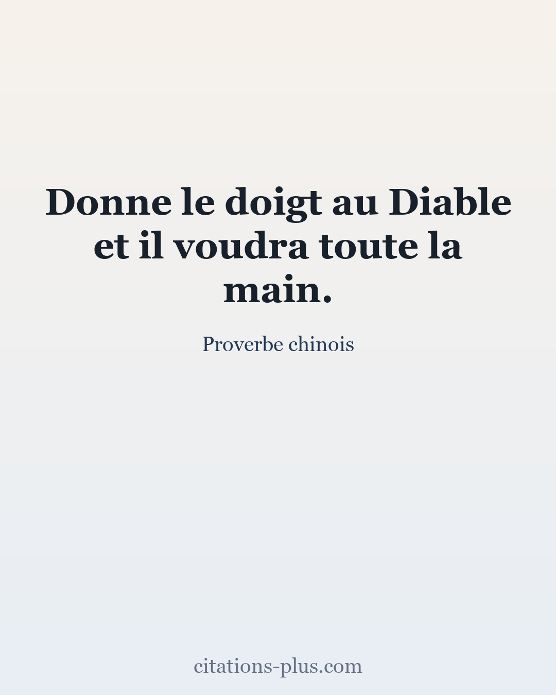 Carte Premium clair — Proverbe chinois