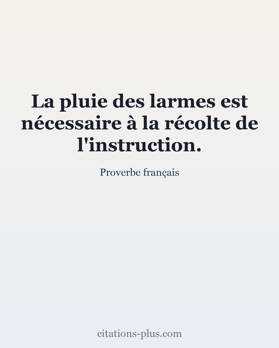 Carte Premium clair — Proverbe français