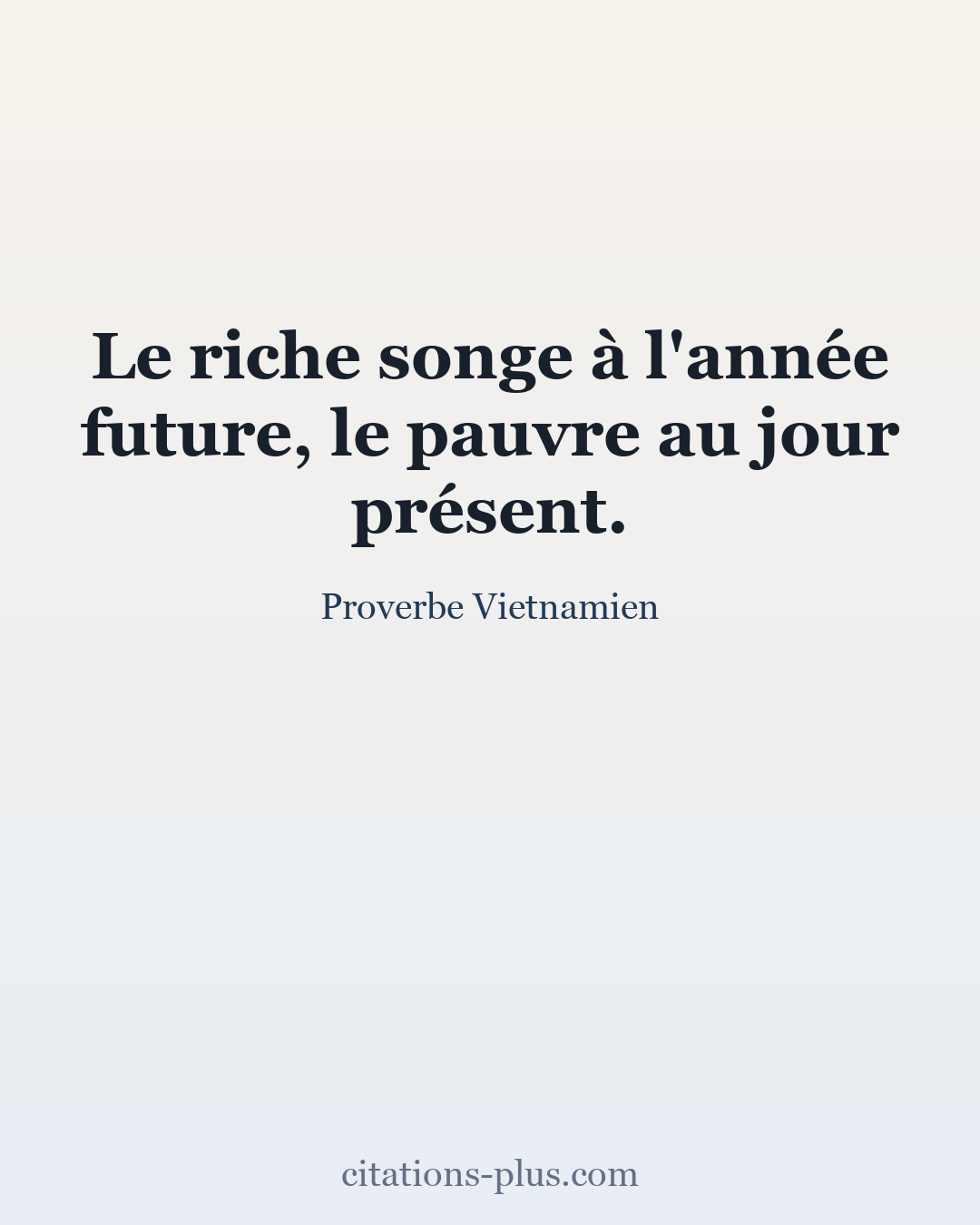 Carte Premium clair — Proverbe Vietnamien