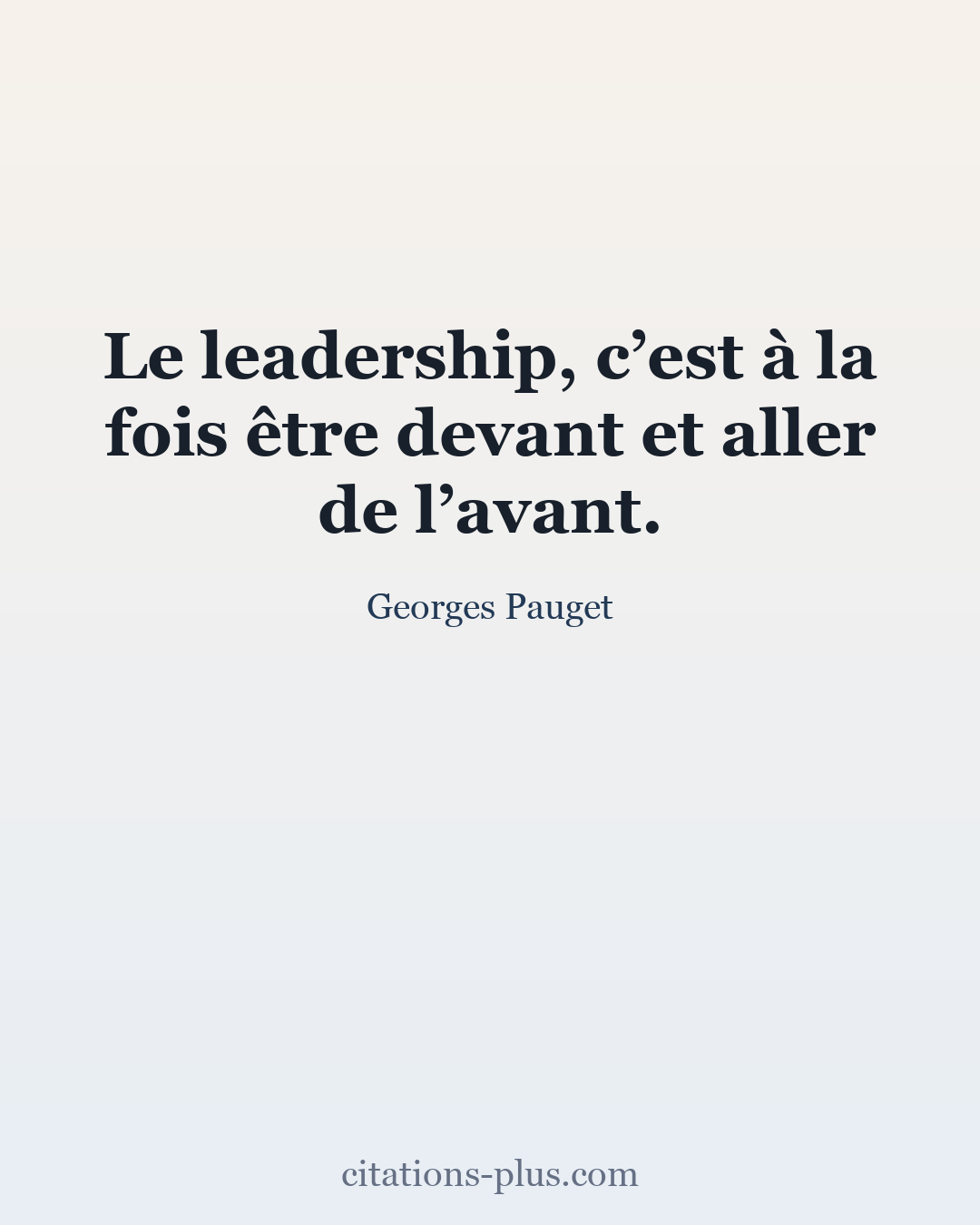 Carte Premium clair — Georges Pauget