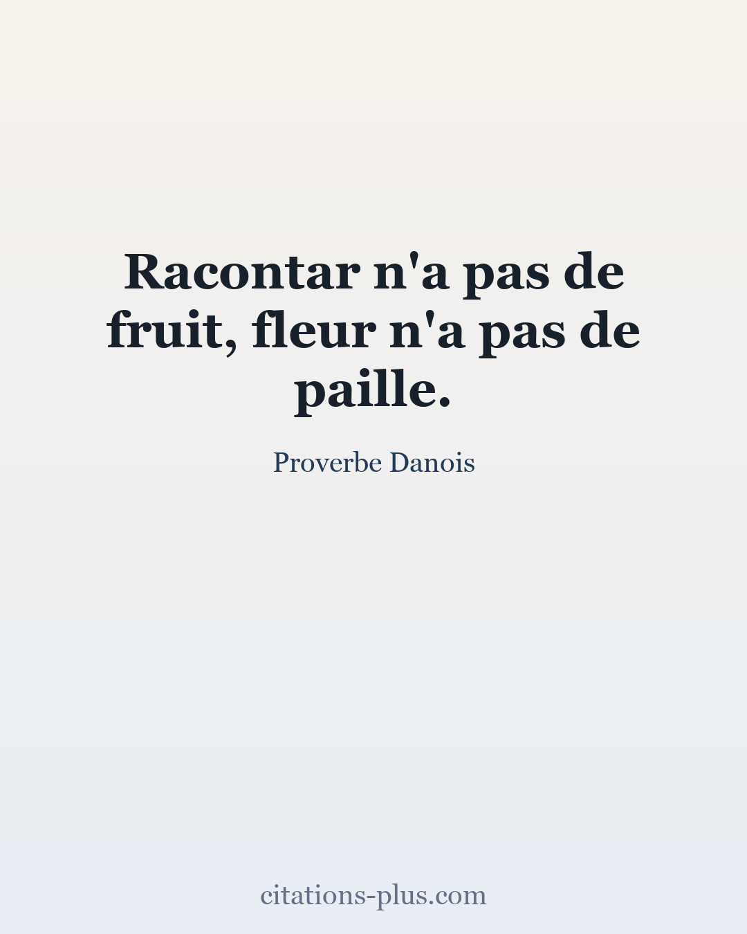 Carte Premium clair — Proverbe Danois