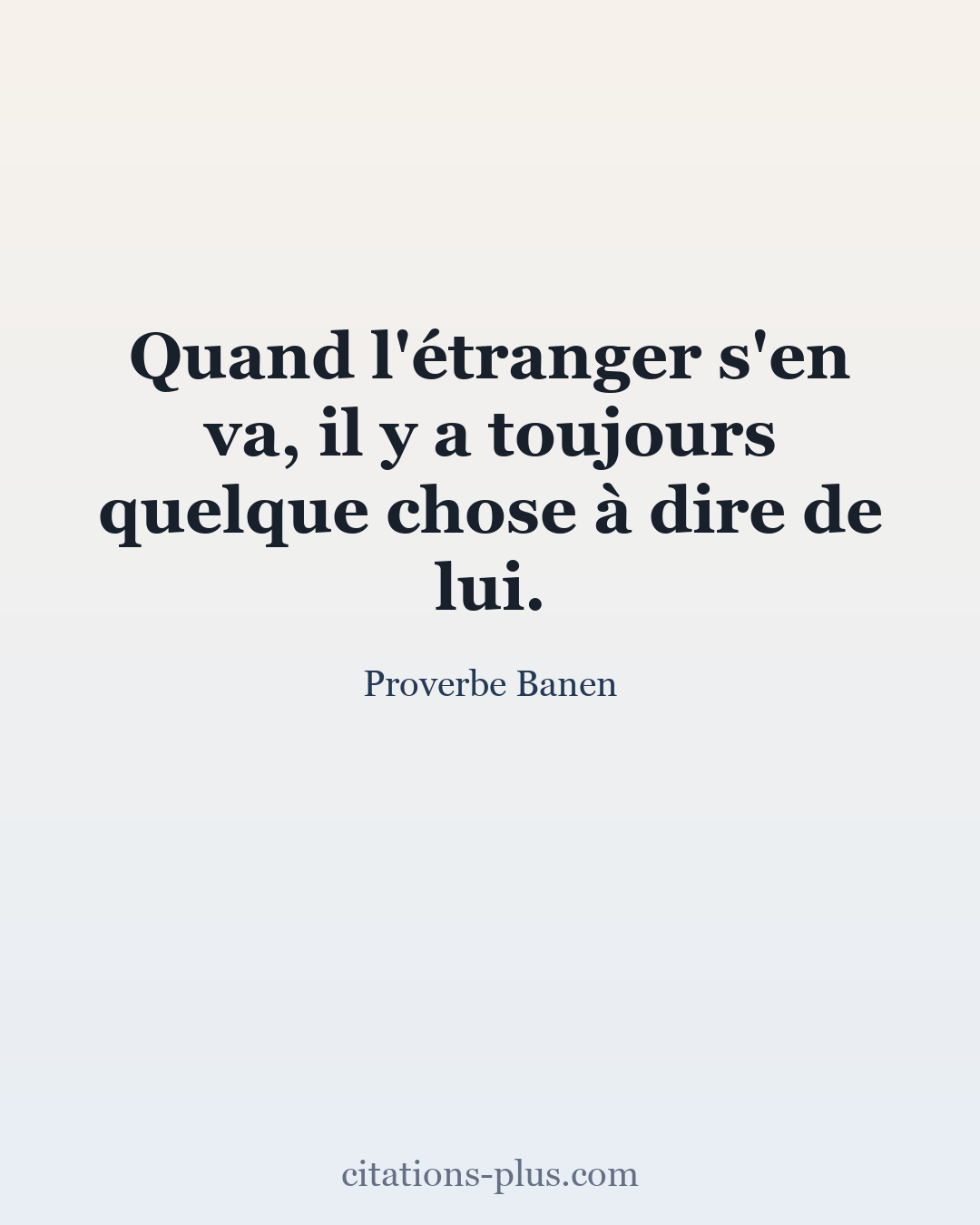 Carte Premium clair — Proverbe Banen