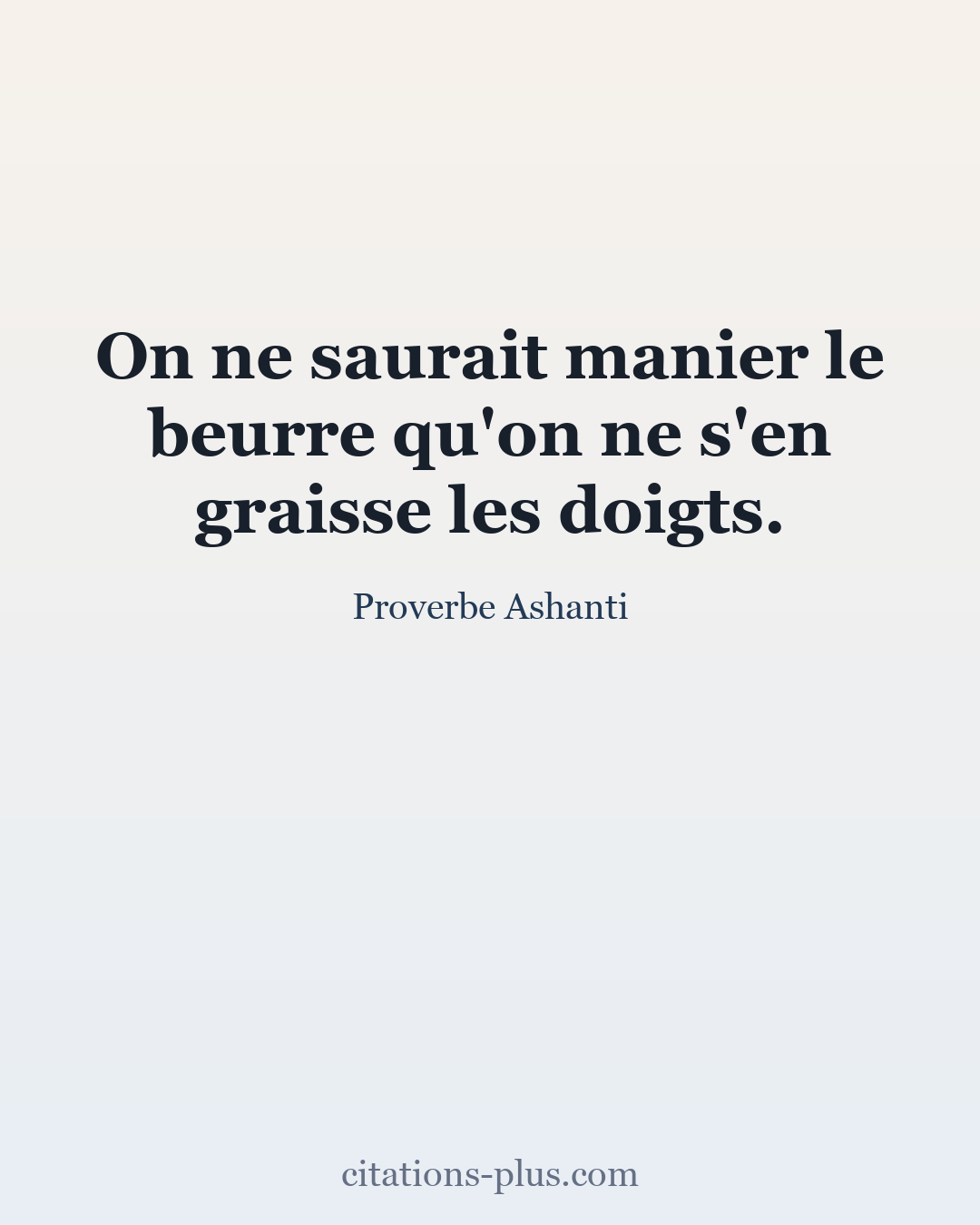 Carte Premium clair — Proverbe Ashanti