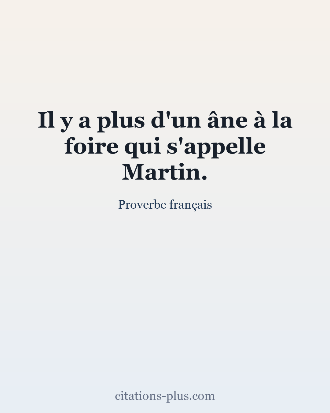 Carte Premium clair — Proverbe français