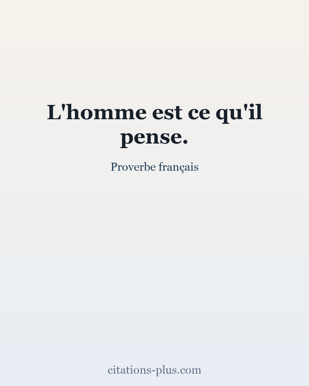 Carte Premium clair — Proverbe français