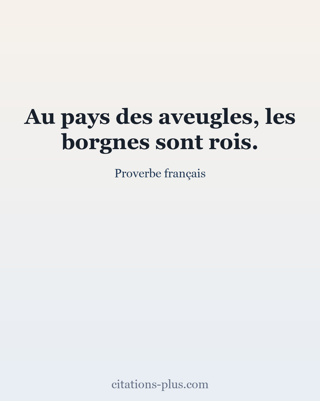 Carte Premium clair — Proverbe français