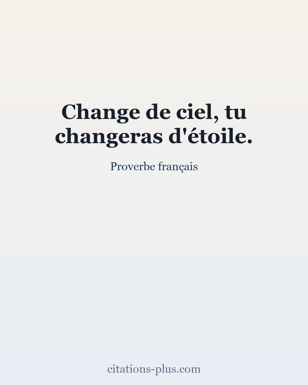 Carte Premium clair — Proverbe français