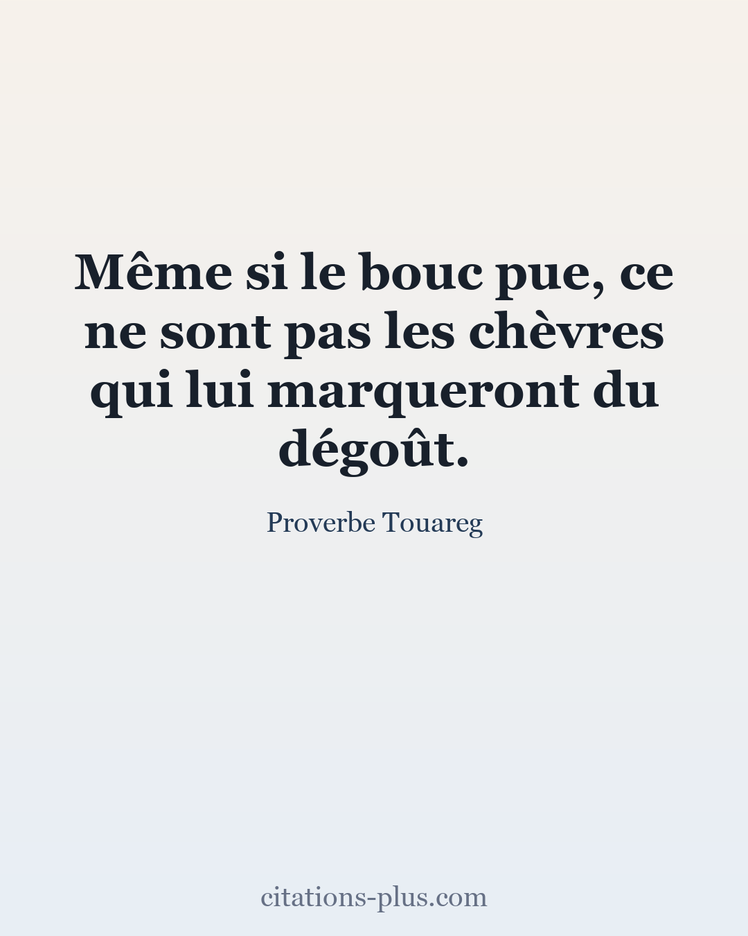 Carte Premium clair — Proverbe Touareg