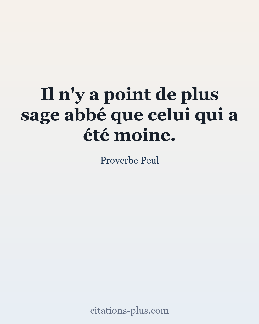 Carte Premium clair — Proverbe Peul
