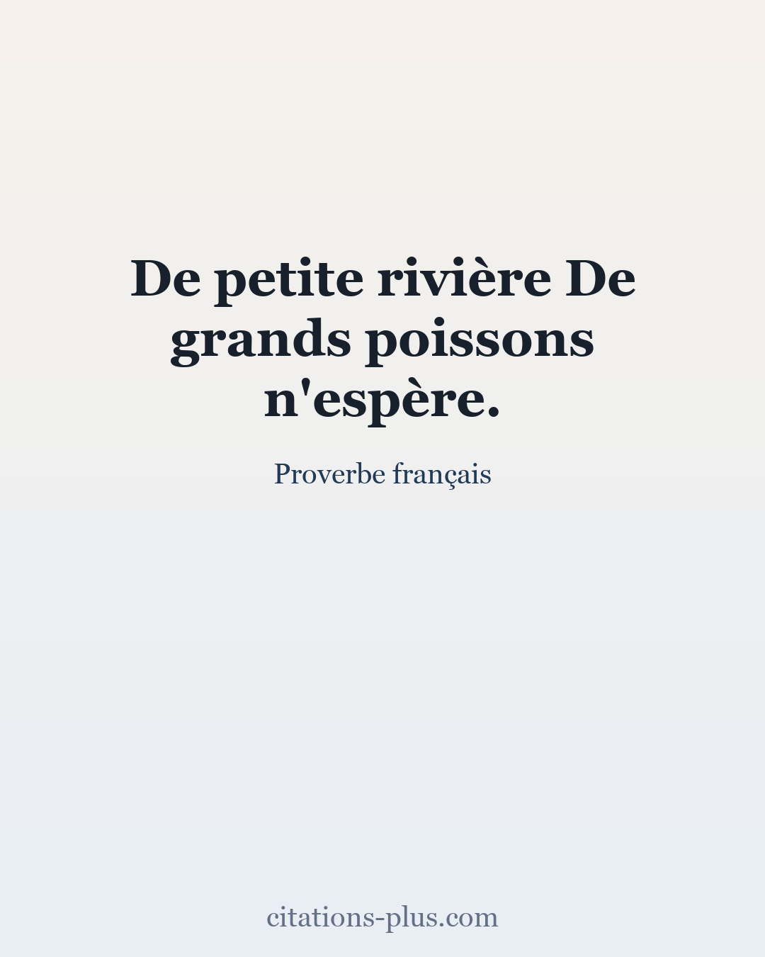 Carte Premium clair — Proverbe français