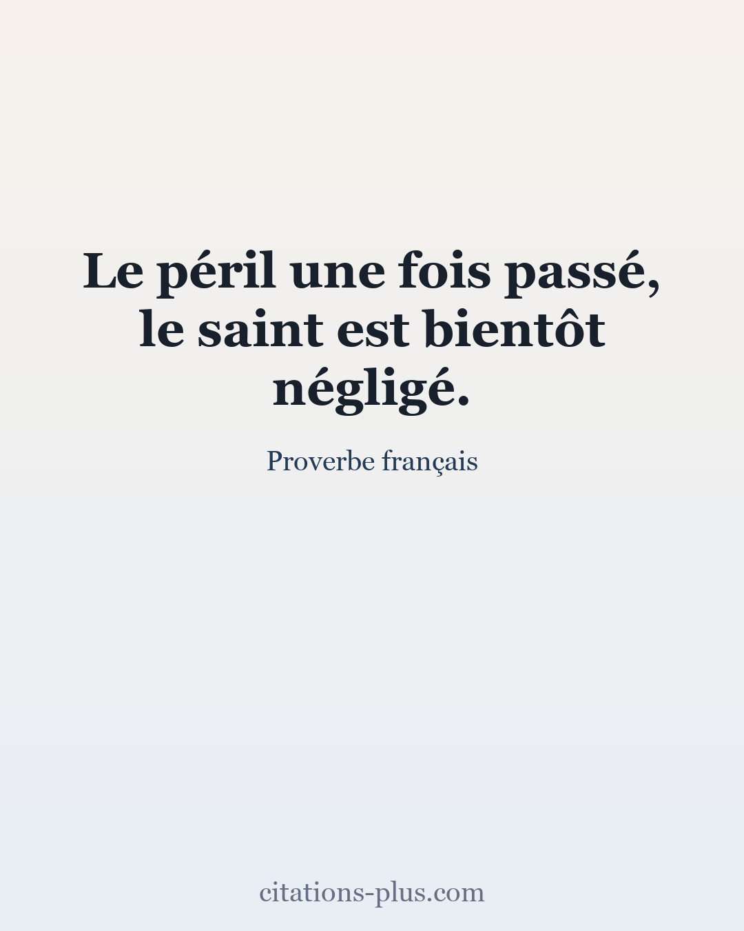 Carte Premium clair — Proverbe français