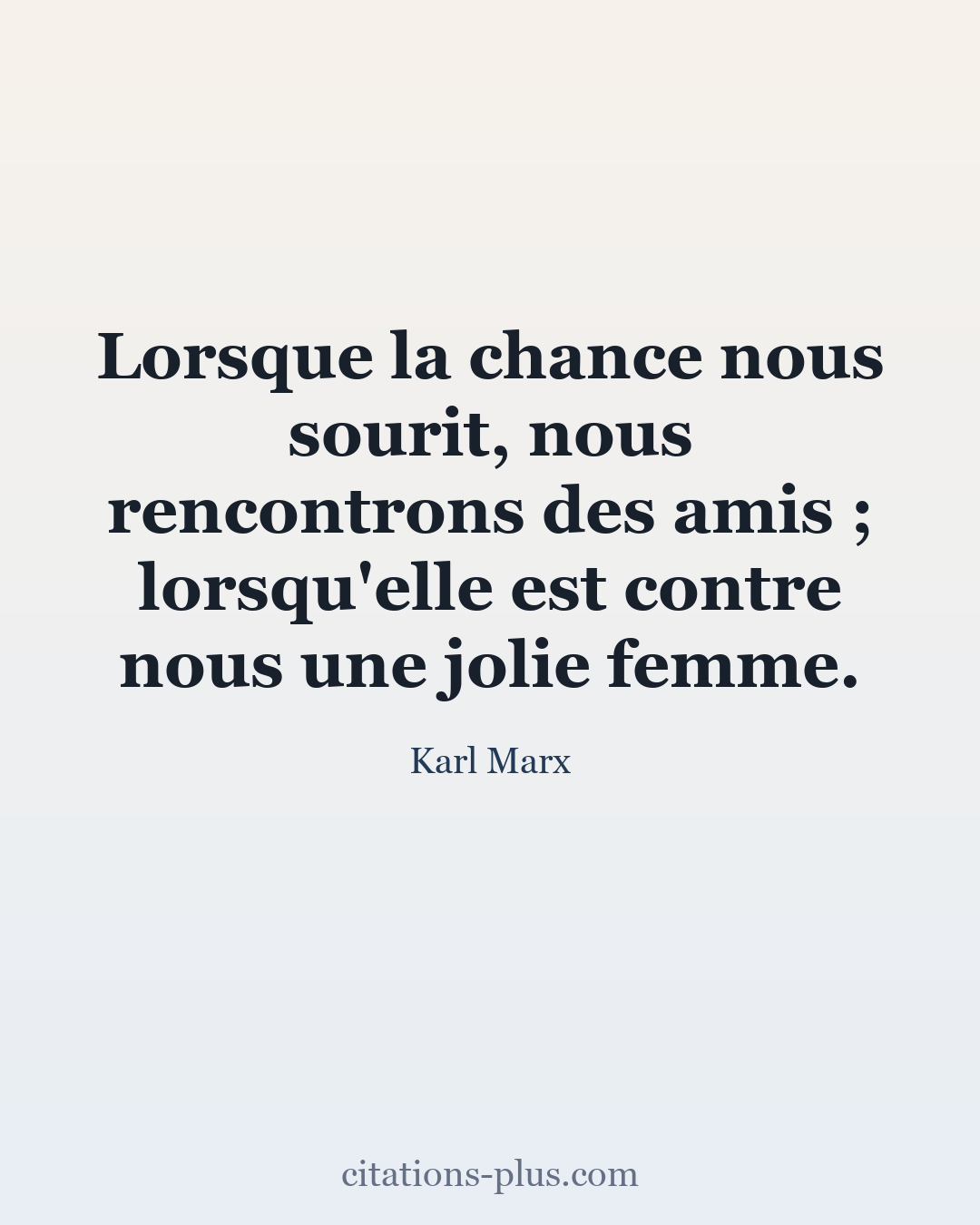 Carte Premium clair — Karl Marx