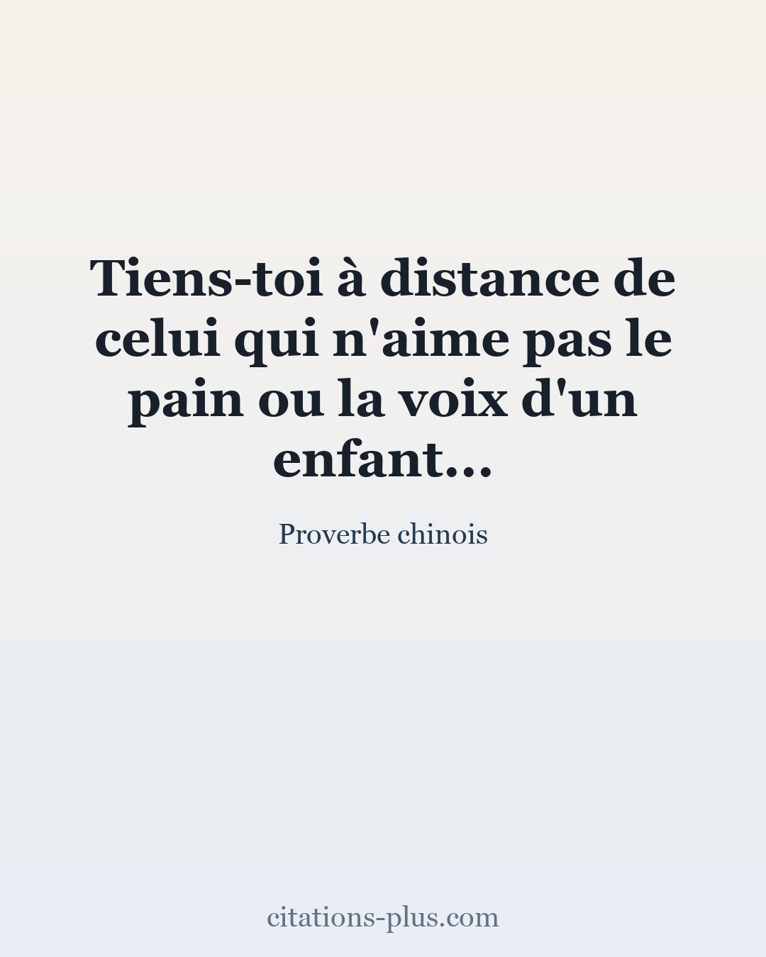 Carte Premium clair — Proverbe chinois