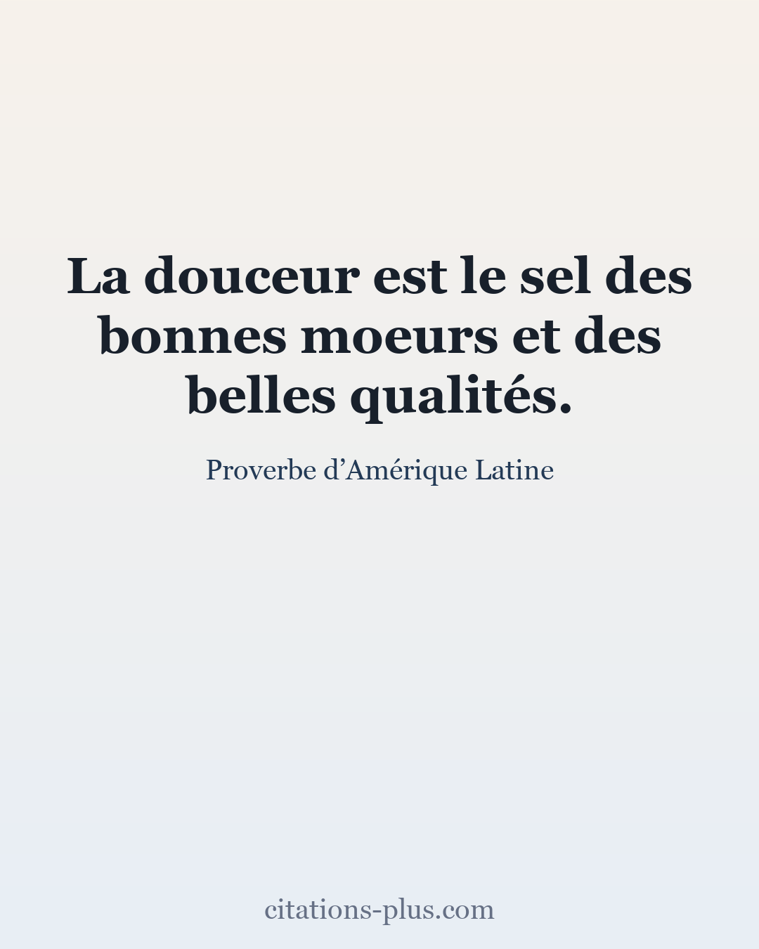 Carte Premium clair — Proverbe d’Amérique Latine