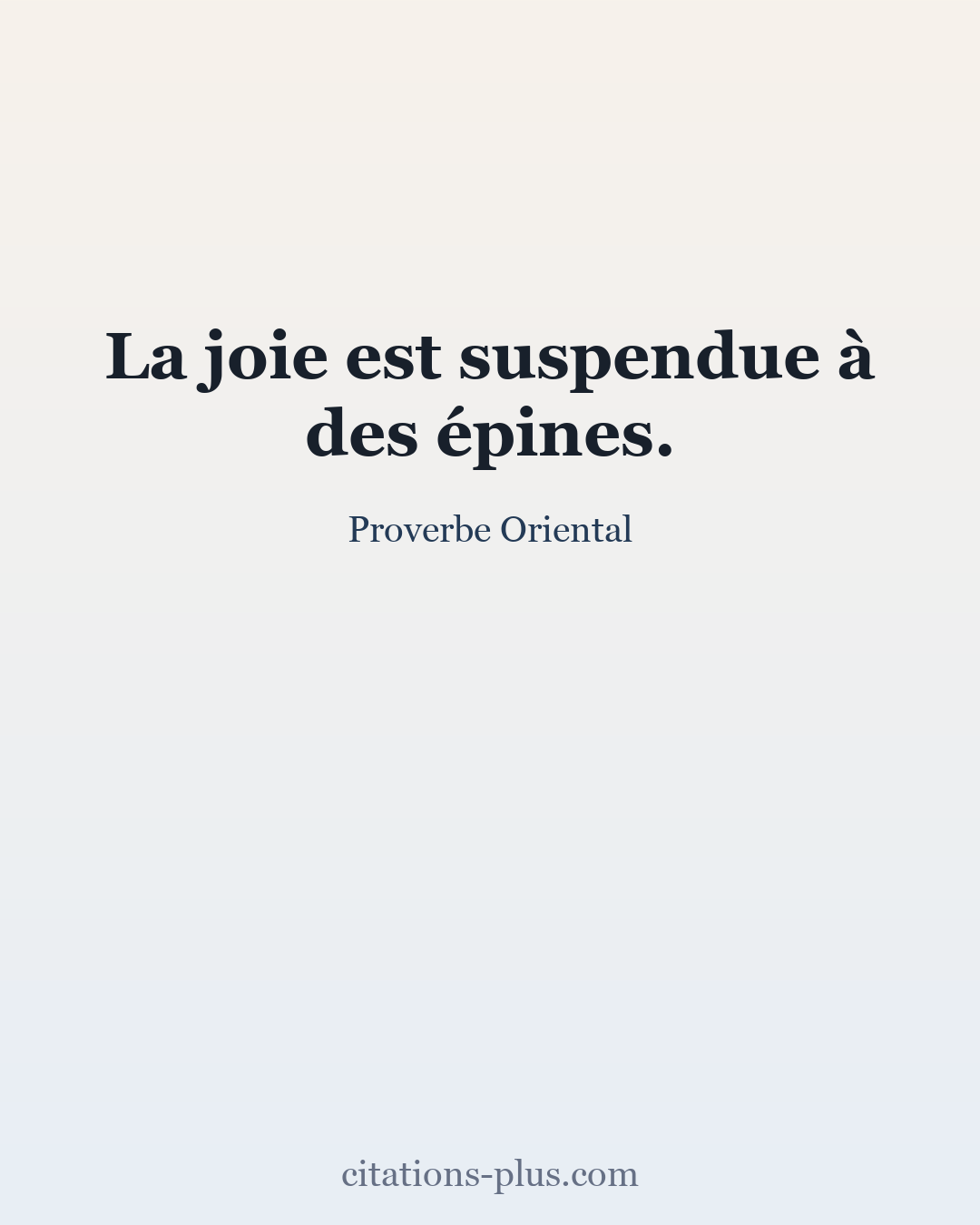 Carte Premium clair — Proverbes orientaux