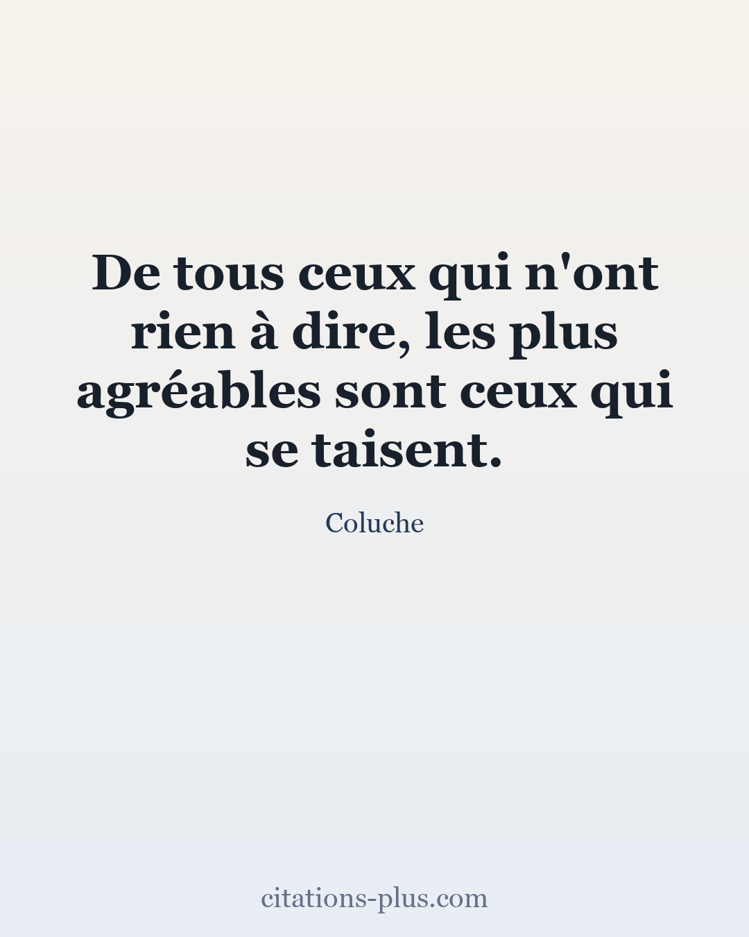 Carte Premium clair — Coluche