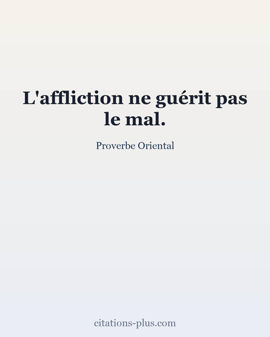 Carte Premium clair — Proverbes orientaux
