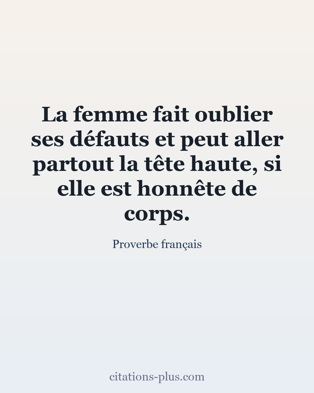 Carte Premium clair — Proverbe français