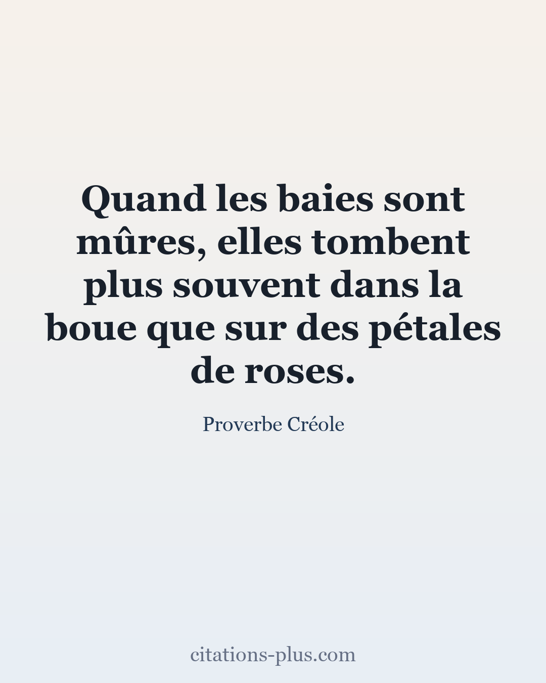 Carte Premium clair — Proverbe Créole