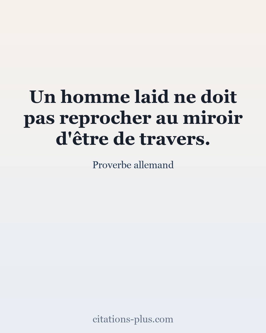 Carte Premium clair — Proverbe allemand