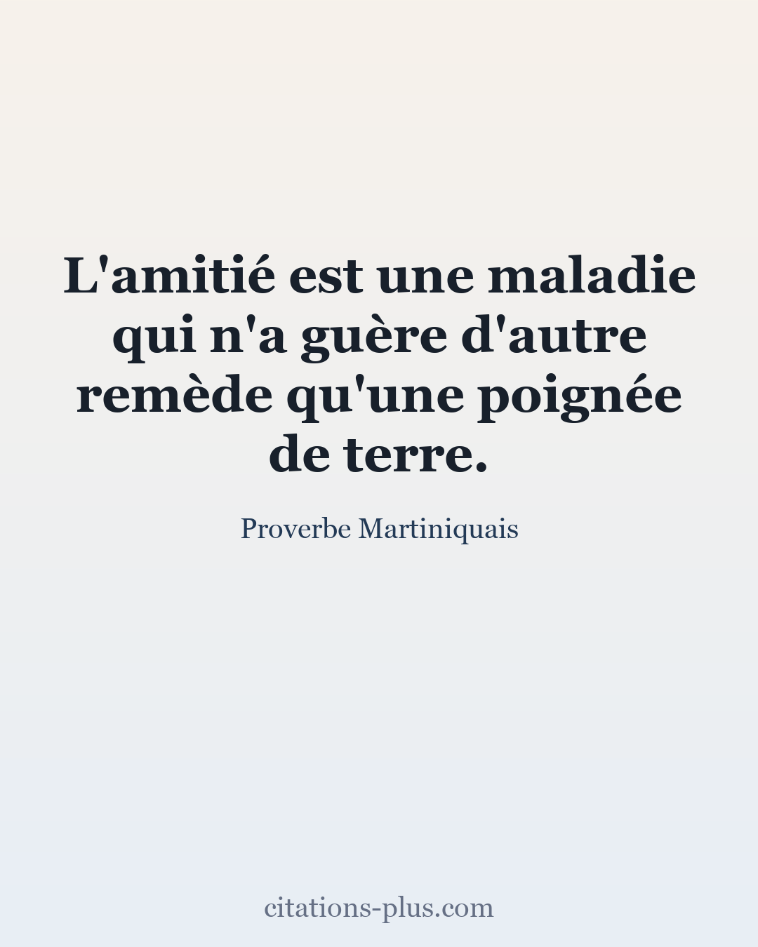 Carte Premium clair — Proverbe Martiniquais
