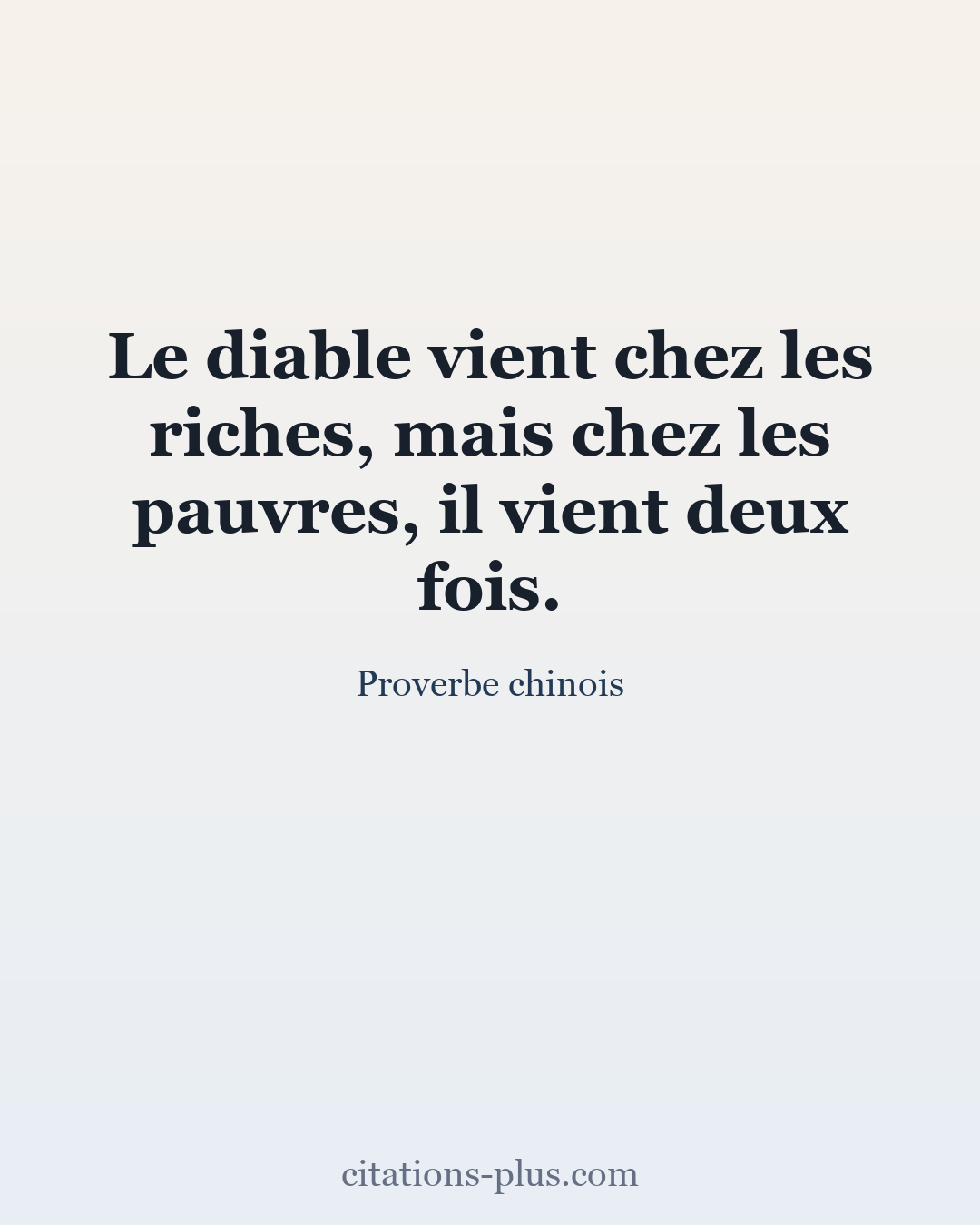 Carte Premium clair — Proverbe chinois