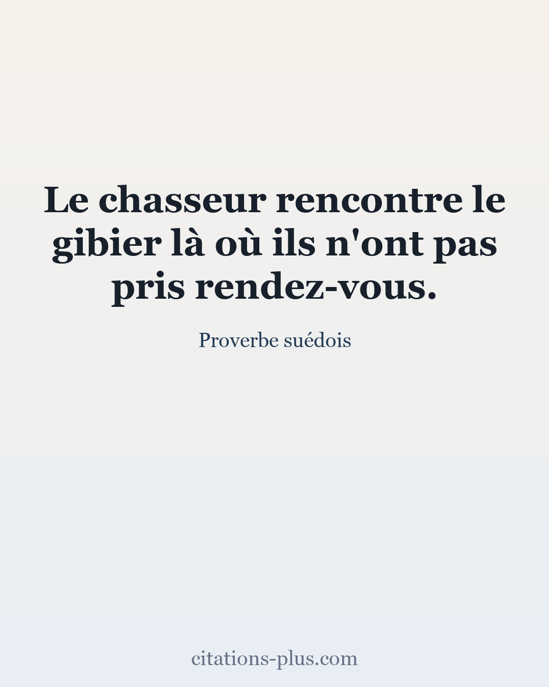 Carte Premium clair — Proverbe suédois