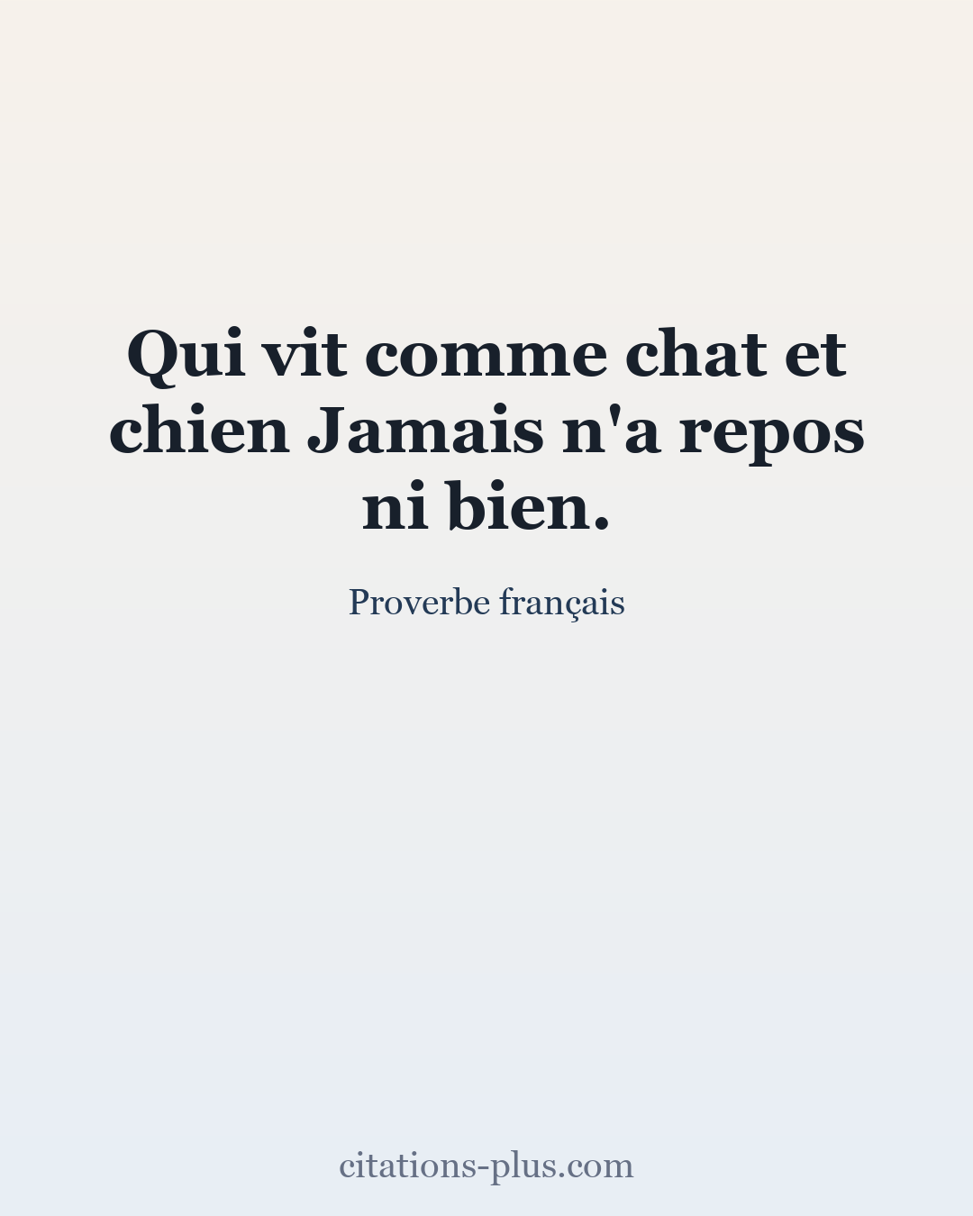 Carte Premium clair — Proverbe français