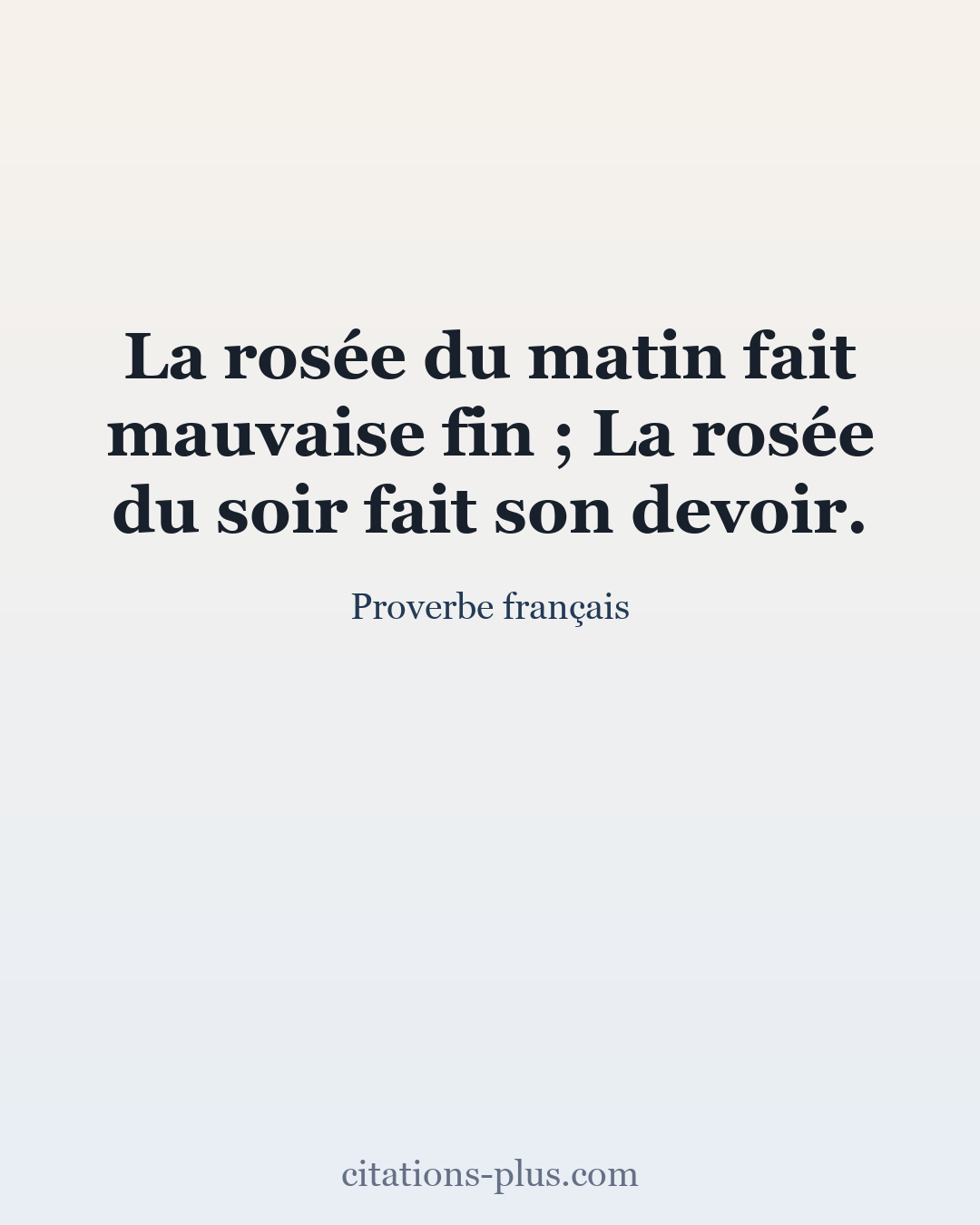 Carte Premium clair — Proverbe français