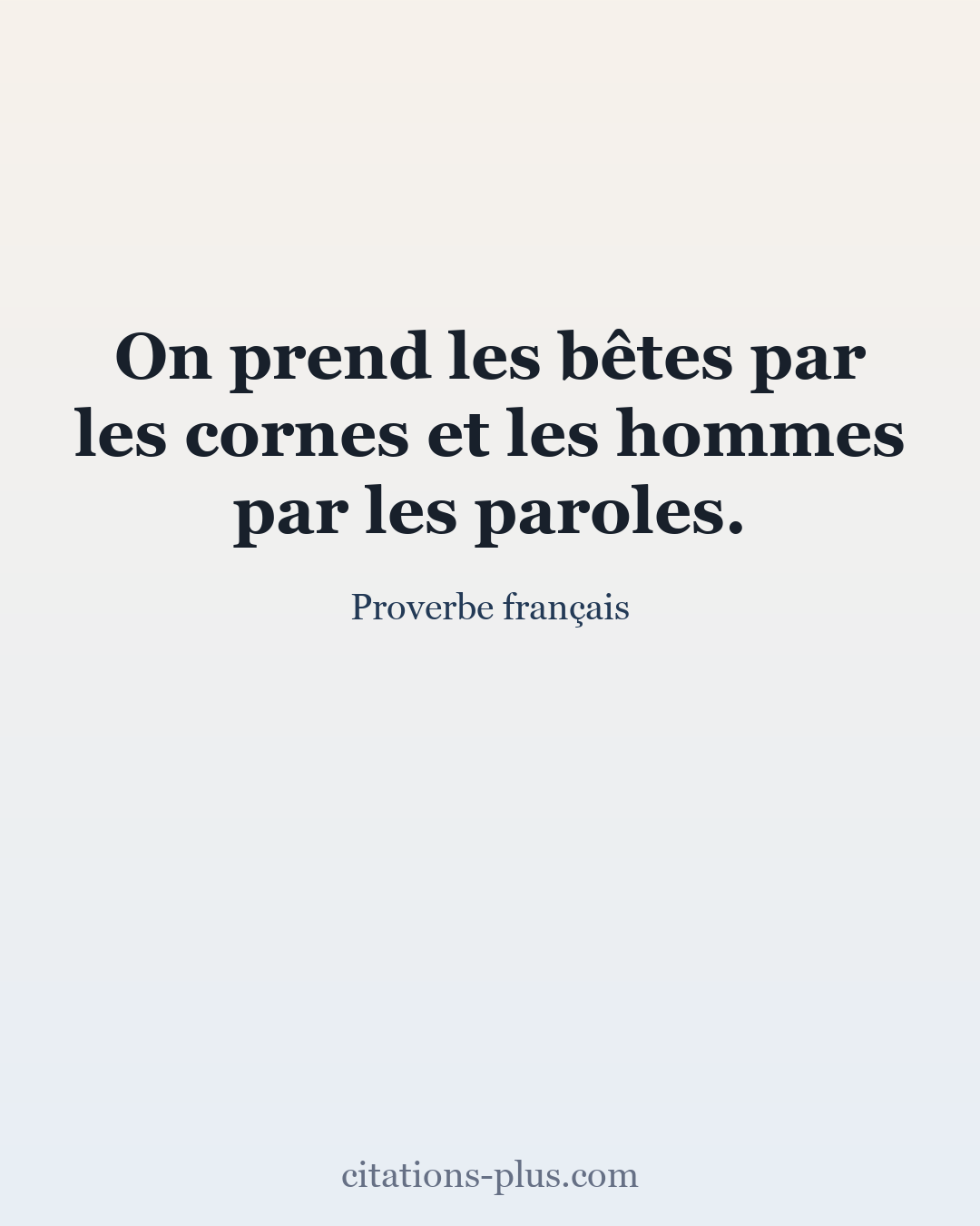 Carte Premium clair — Proverbe français