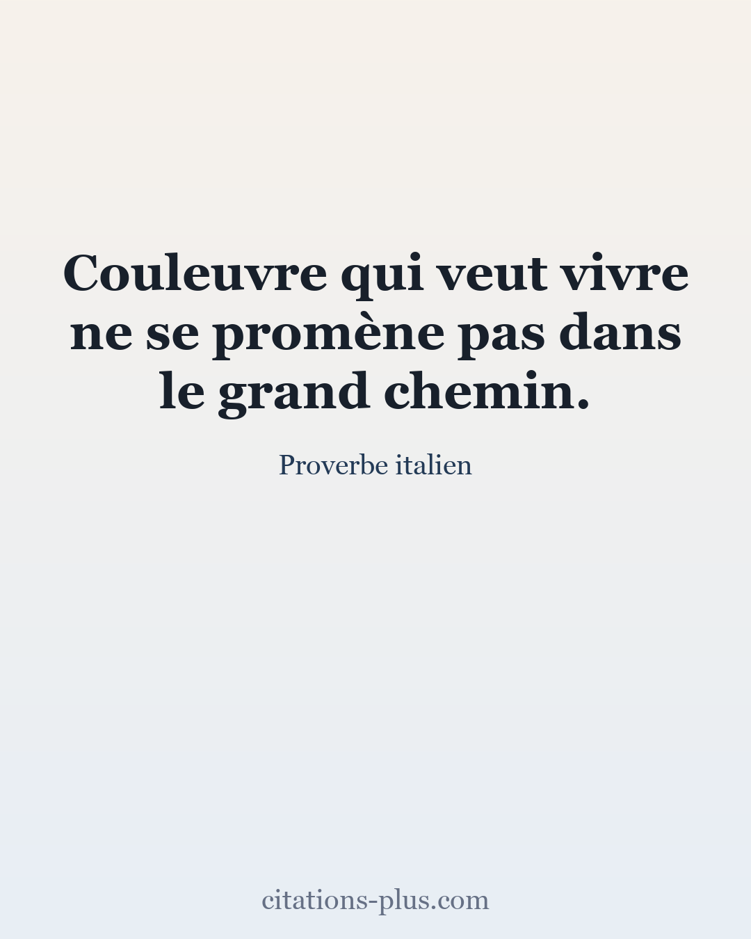 Carte Premium clair — Proverbe italien