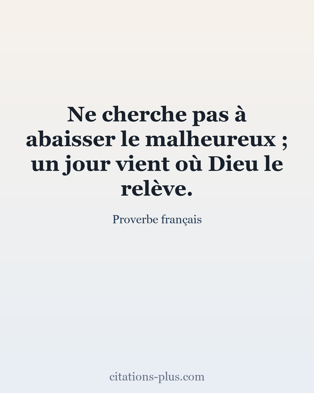 Carte Premium clair — Proverbe français